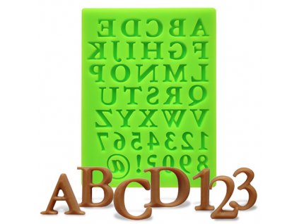 Silikonová formička abeceda s čísly