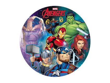 236038 DISCOS COMESTIBLES TARTA AVENGERS ZERO 20CM 1