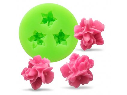 Silikonová formička tři kytičky