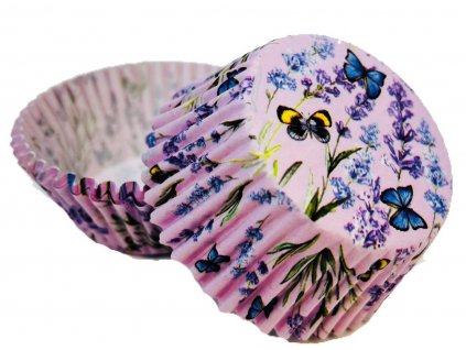 formicky na muffiny a cupcakes 50ks s motivem levandule 202202021147581840107382