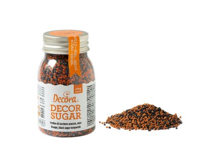 Cukrový máček oranžovo černý