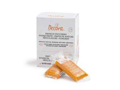 Potahovací hmota Decora oranžová - 100g