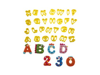 Plastová vykrajovátka abeceda a číslice