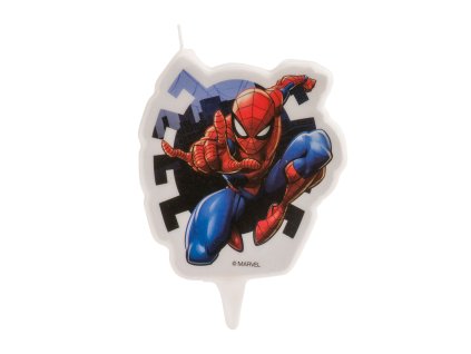 346208 DISPLAY 12 VELAS 2D CUMPLEAÑOS SPIDERMAN 7CM 1