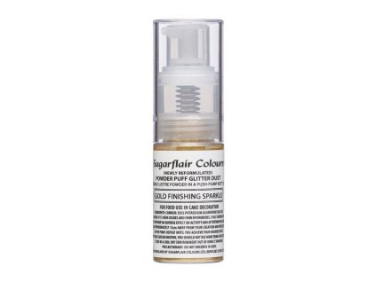 sugarflair trpytky v rozprasovaci gold finishing sparkle 10 g bez e171