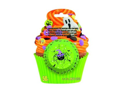 alvarak kosicky na muffiny halloweenske s pavoukem 50 ks