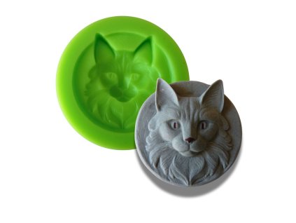 Silikonová formička hlava kočky