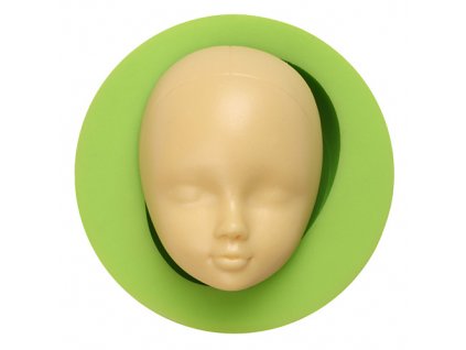 ES 1607 1Baby Doll Head Face Silicone Flexible Mold Clay Cake Soap