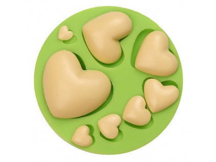 ES 1520 Love hearts round Silicone Molds for Fondant Cake Decorating