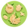 7ES 0110 Bird Lifecycle Series Round Silicone Molds Fondant Mould for cake decorating