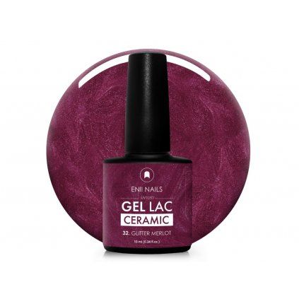 gel lac ceramic 32 glitter merlot