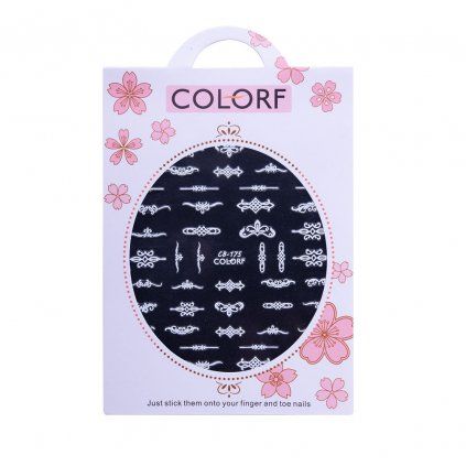 samolepky bily motiv colorf cb 175