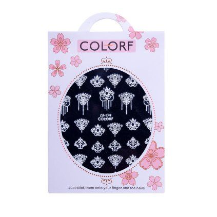 samolepky na nehty colorf cb nr 174 bile
