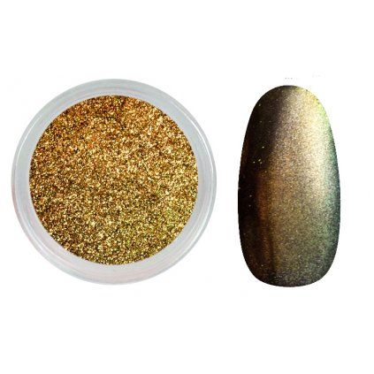 Enii nails Mirror effect - chameleon zlatý 02