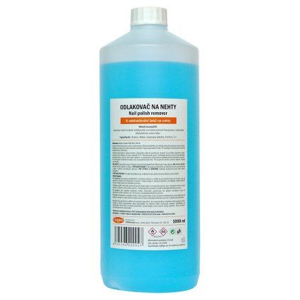 Bezacetonový odlakovač na nehty 1000ml -  modrý