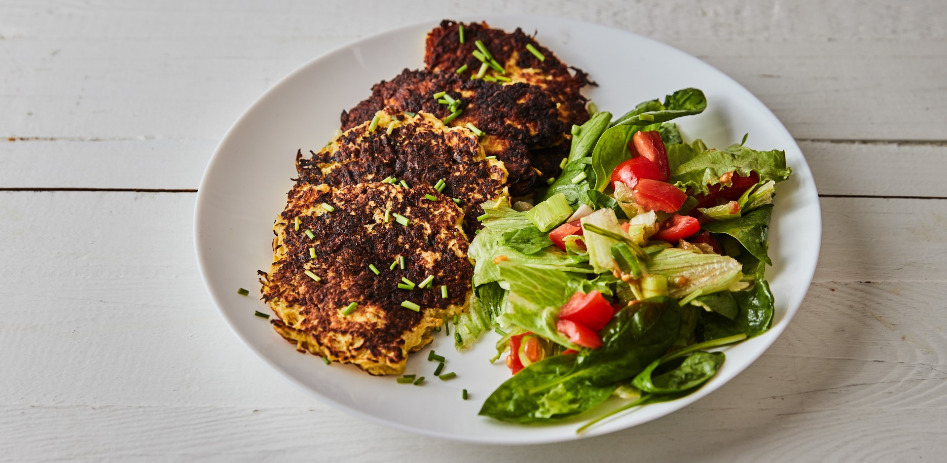 "Bramborové" placky se salátkem