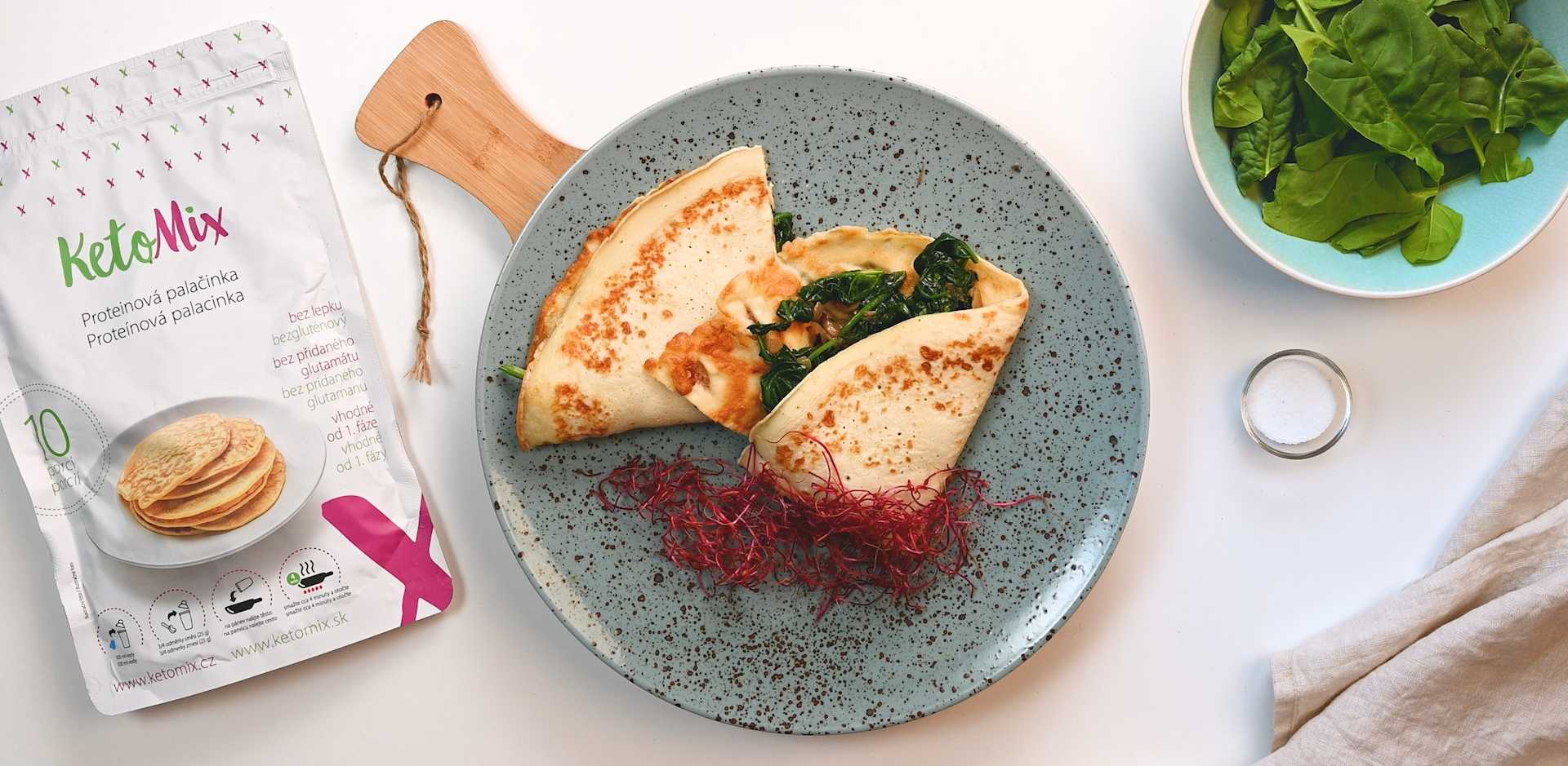 KetoMix videorecept – Palačinka se špenátem