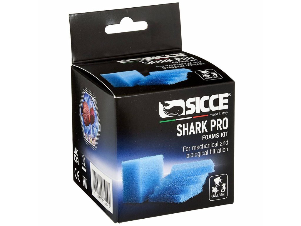 sicce sharkpro 3foamfilters kit filtration inp