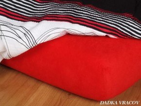 Jersey prostěradlo červené