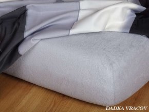 Froté prostěradlo šedé