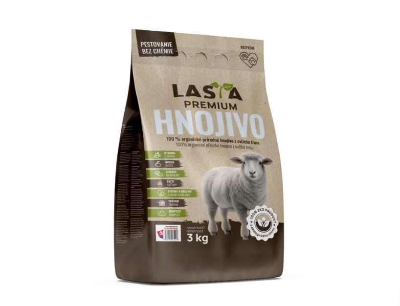 Organické ovčie hnojivo granulované LASTA PREMIUM&nbsp;3 kg