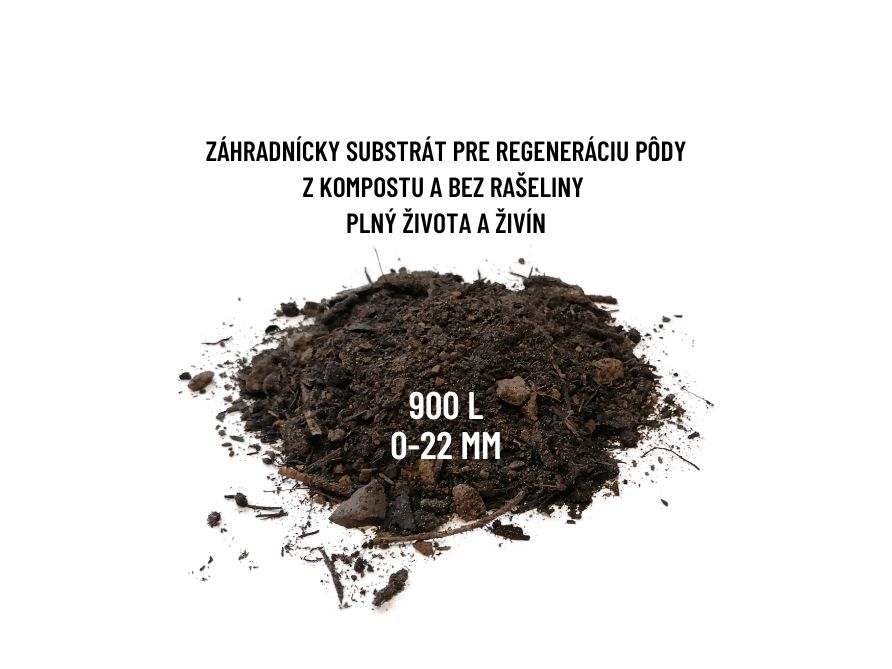 Záhradnícky substrát pre regeneráciu pôdy bez rašeliny a z kompostu