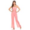 Dámský bandeau overal s krajkou v pase Koucla korálový (Velikost L)