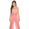 Dámský bandeau overal s krajkou v pase Koucla korálový (Velikost L)