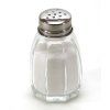 Salt shaker on white background