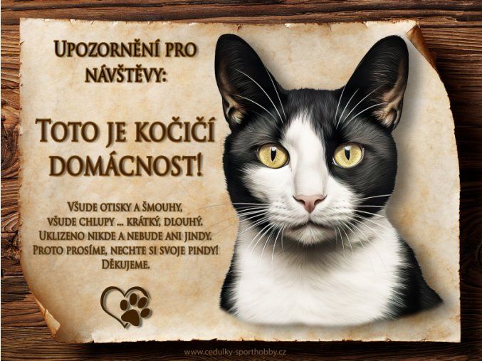 CZ034 Cedulka Kočka Japonský bobtail 2