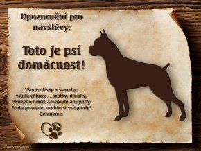 5005 Vtipná cedulka Boxer
