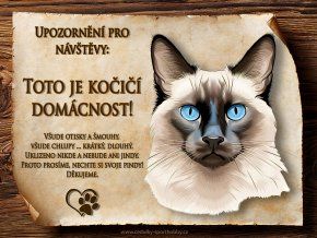CZ009 Cedulka Kočka Balinéská 1