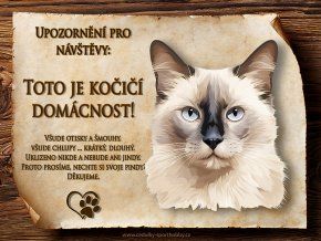 CZ010 Cedulka Kočka Balinéská 1