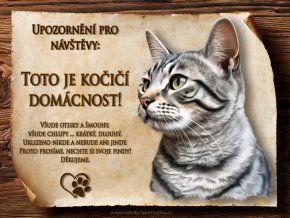 CZ021 Cedulka Kočka Egyptská mau 2