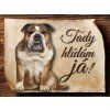 Cedulka Anglický buldog - Tady hlídám já/CP083