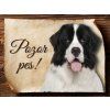 Cedulka Landseer - Pozor pes/CP468