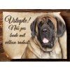 Cedulka Anglický mastif - Vstupte/CP598
