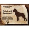 5005 Vtipná cedulka Boxer