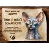 CZ035 Cedulka Kočka Lykoi