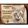 CZ058 Cedulka Ocicat