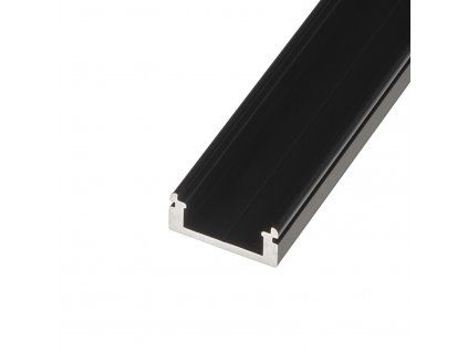 LED profil nástěnný | 19x8 mm | černý elox | 2m