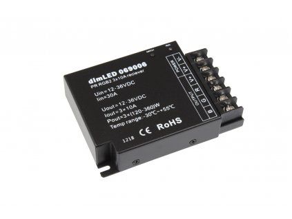 Přijímač dimLED PR RGB2 3x10A 3v1