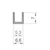 LED profil mini | 6,6x7 mm | stříbrný | 2m