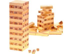 Dřevěné kostky JENGA věžová hra