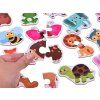 Barevné dvoudílné puzzle 24 zvířat