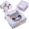 Dřevěné kostky puzzle obrázky zvířat