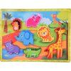 Dřevěné puzzle safari zvířata, 7 dílné