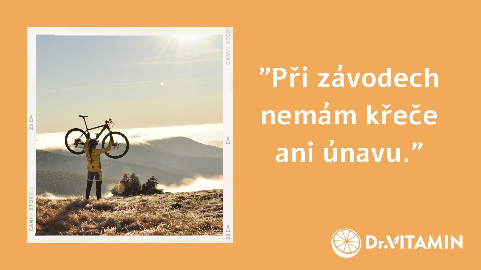 Při závodech nemám křeče ani únavu