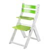 Rostoucí židle SANDY BÍLÁ ZELENÁ