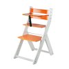 Rostoucí židle LUCA BÍLÁ ORANŽOVÁ